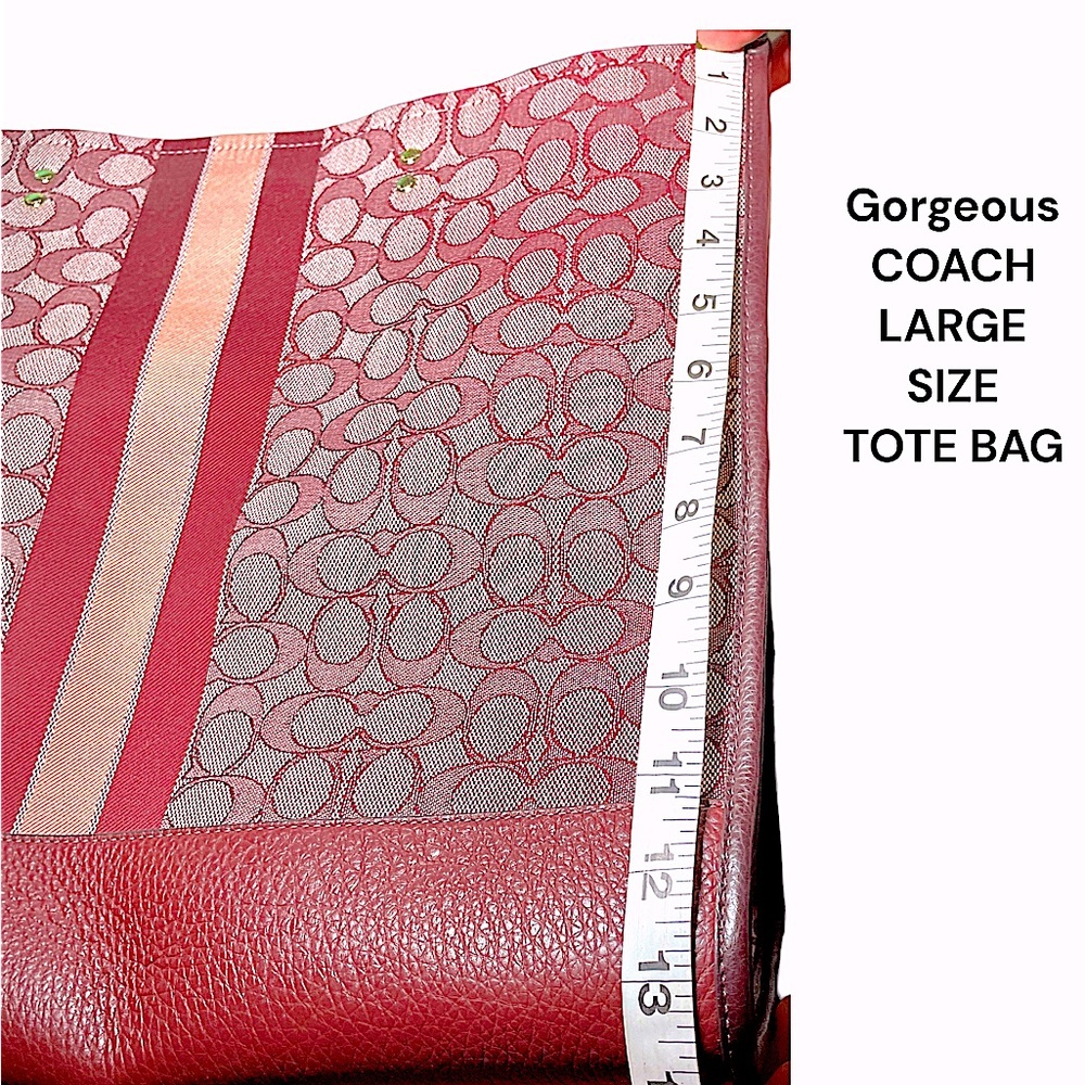 LARGE COACH DEMSEY TOTE EXCELLENT CONDITION & BEAUTIFUL COLOR-CROSSBODY TOTE - Picture 10 of 16